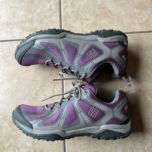 Columbia Out Dry Hiking Boots Shoes Techlite purple sz 10 Active